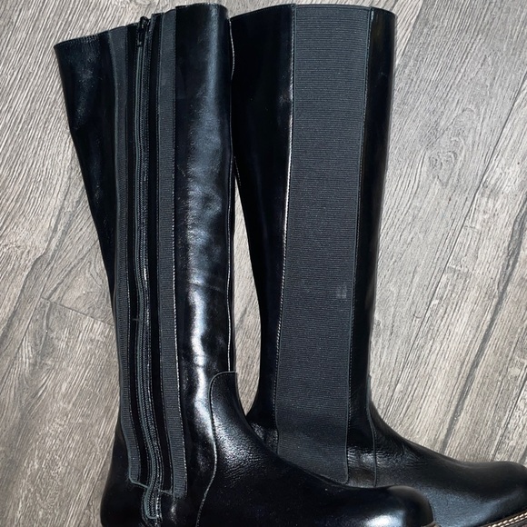 Free People black Rhodes tall Chelsea platform boots NEW - Picture 8 of 13